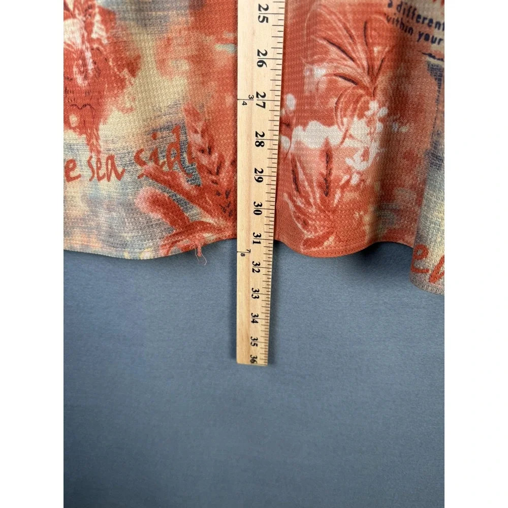 Tulliano 100% Silk Shirt Mens M Abstract Tropical Short Sleeve Button Up Relaxed